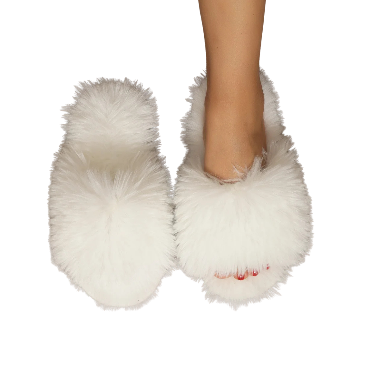 Mule chausson peluche fourré pour femme - Élénaïs