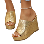 Mule femme compensée rétro - Bianca