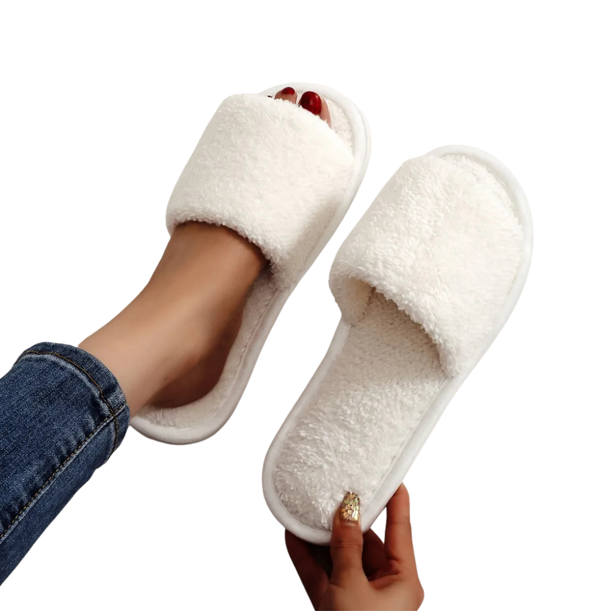 Mule chausson confort fourré pour femme - Cléophée
