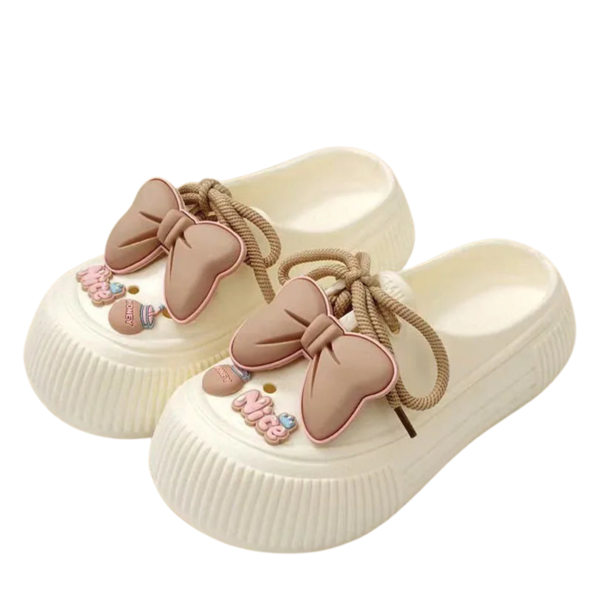 Mule femme compensée girly - Clara