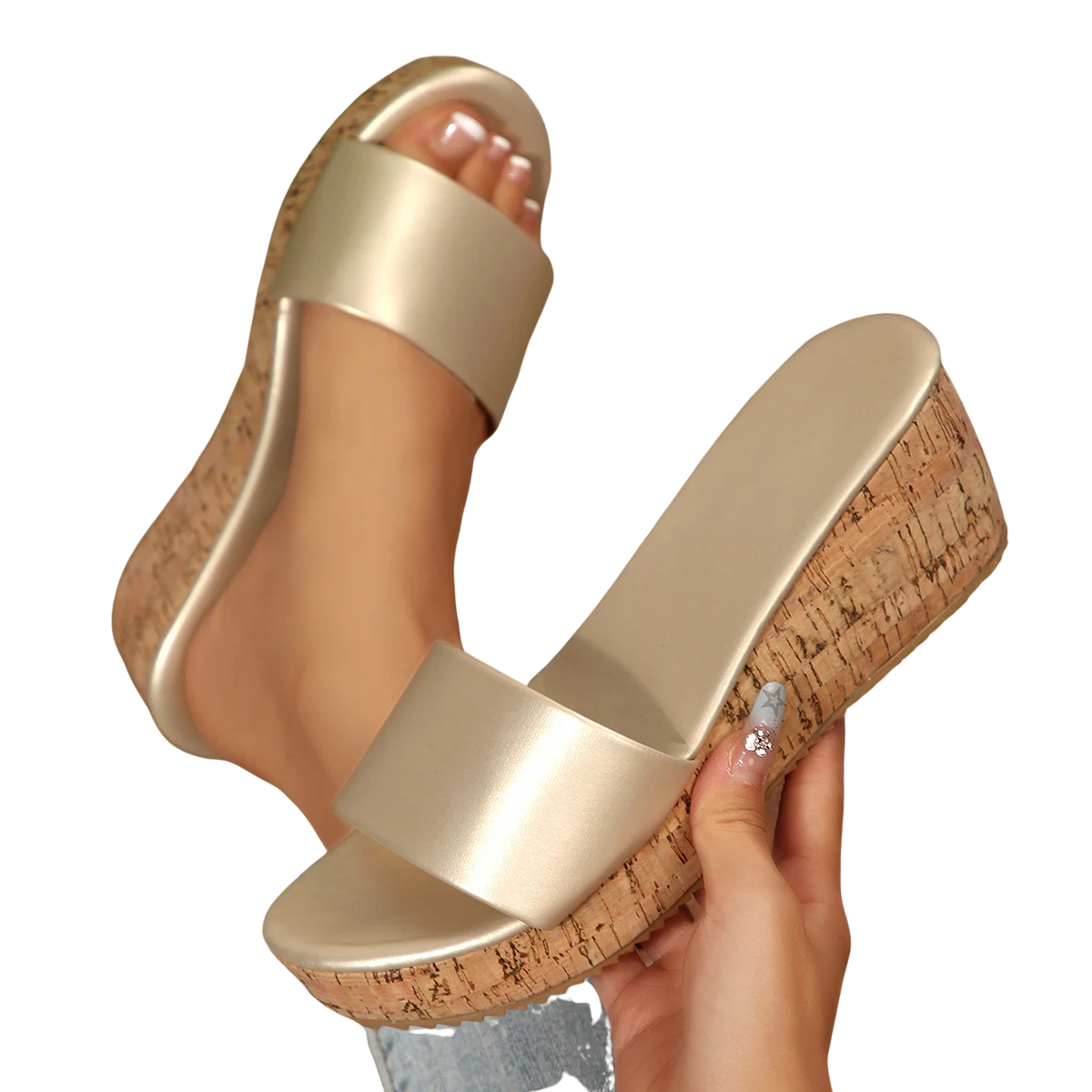 Mule femme compensée estivale - Romy