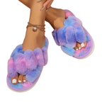 Mule chausson croisé fourré pour femme - Vespera