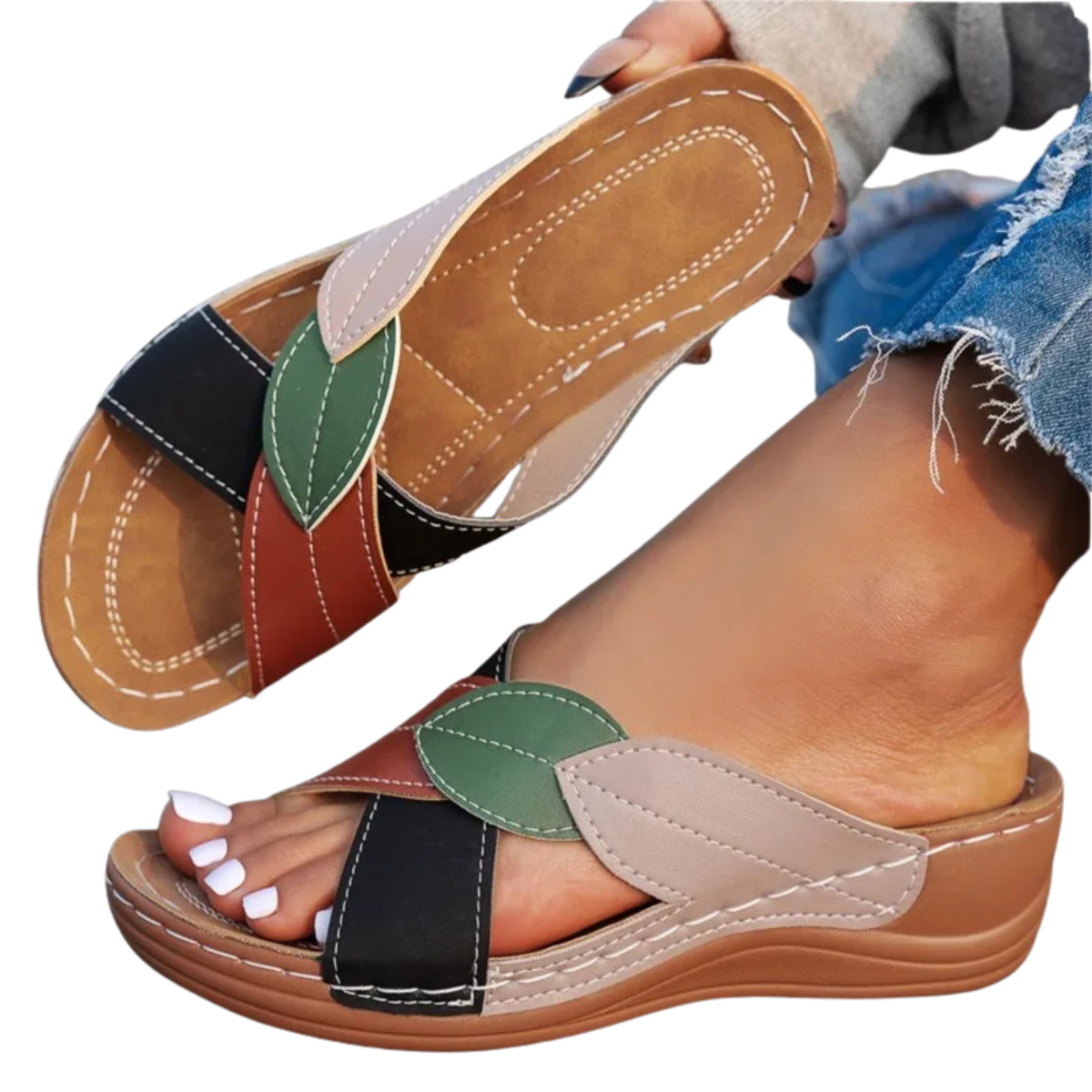 Mule femme compensée originale - Iris