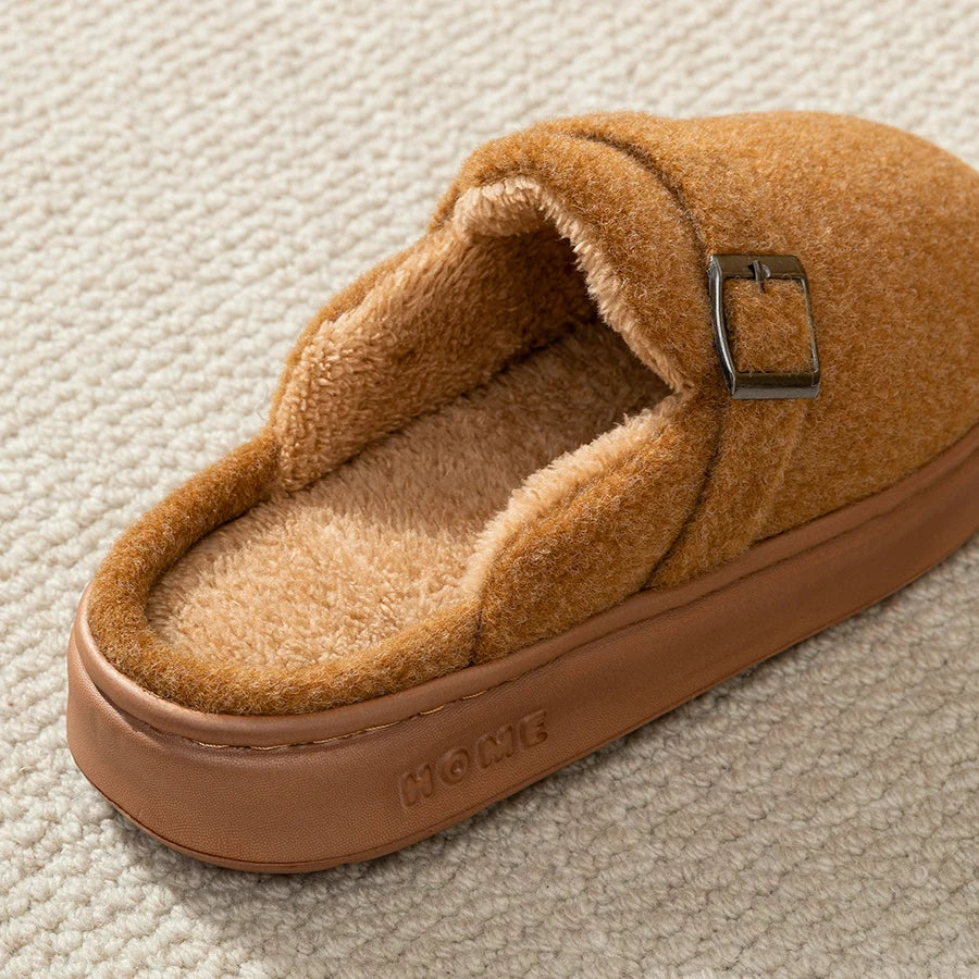 Mule chausson confortable fourré pour femme - Alizéa
