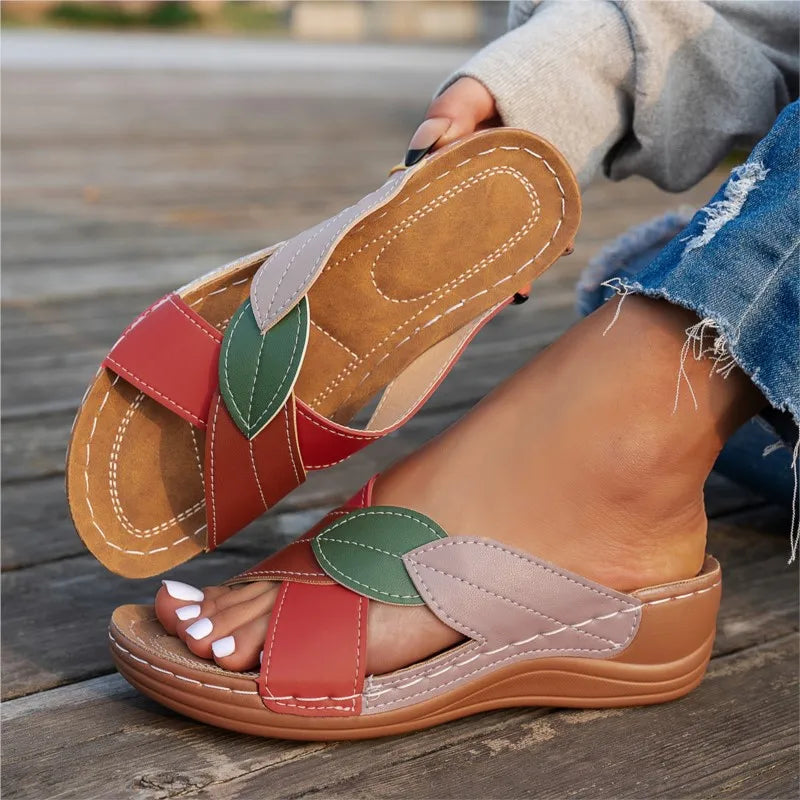 Mule femme compensée originale - Iris
