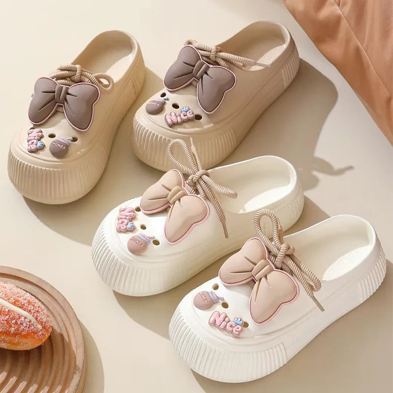 Mule femme compensée girly - Clara
