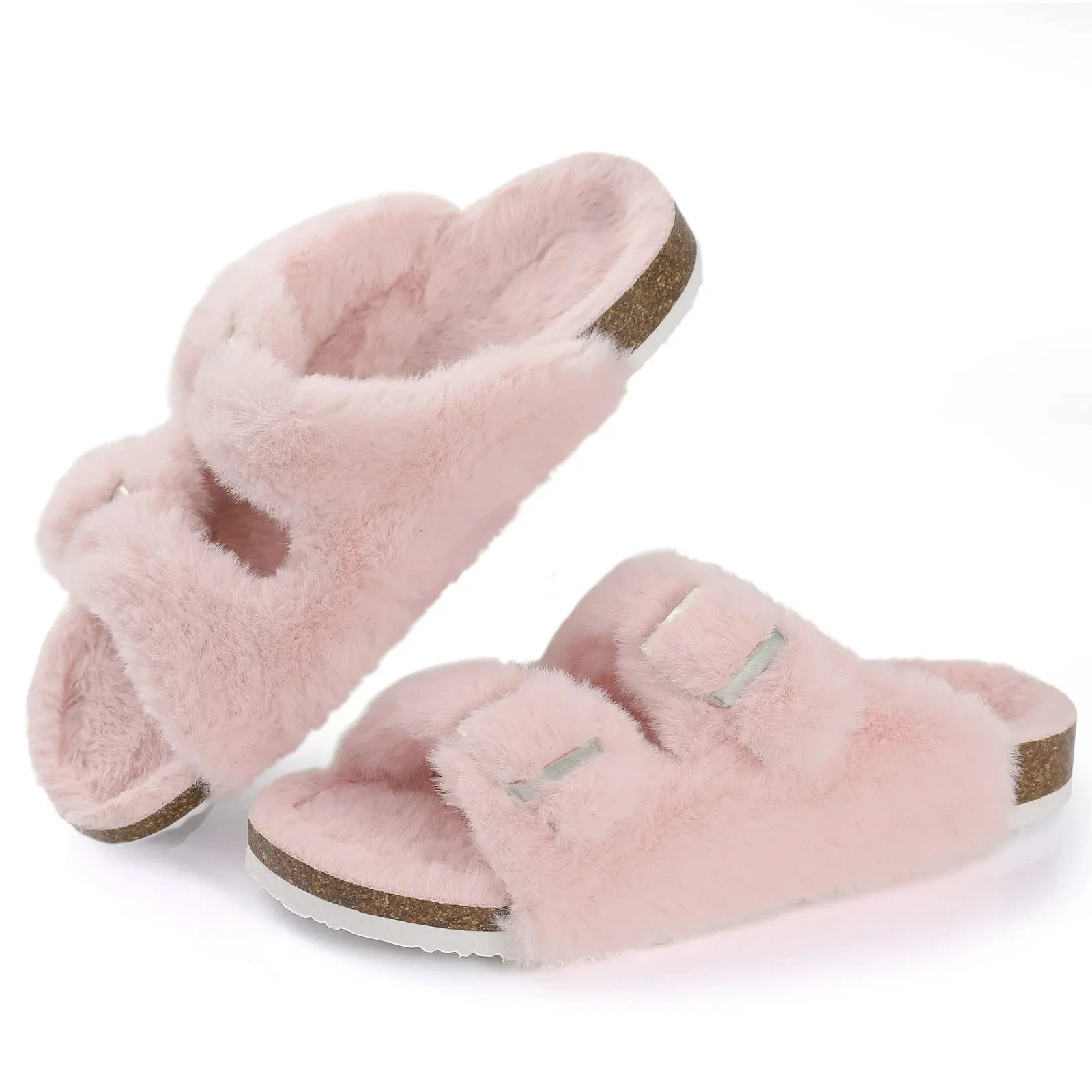 Mule chausson ajustable fourré pour femme - Ninon