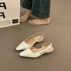 Mule plate en cuir pour femme - Élancia