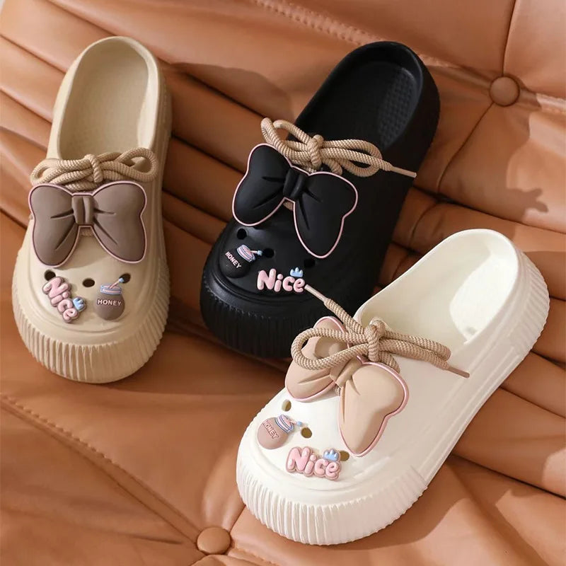 Mule femme compensée girly - Clara