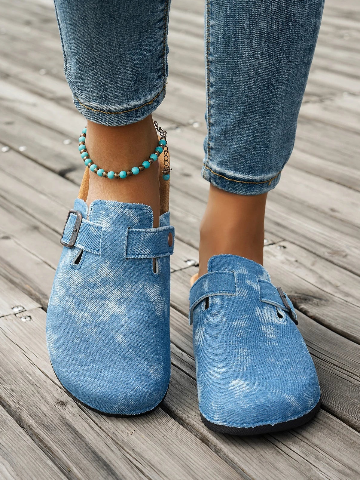 Mule confort effet délavé pour femme - Lumina