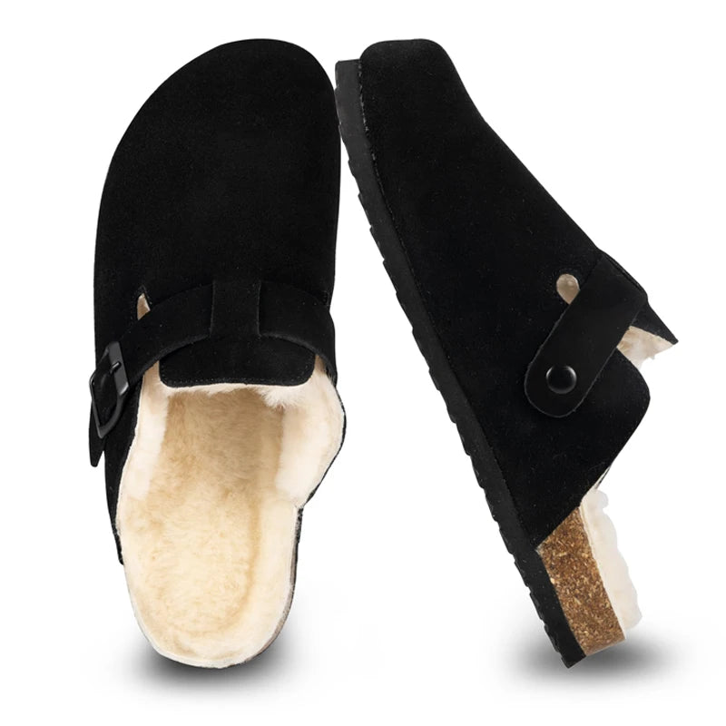 Mule confort en daim pour femme - Yséa