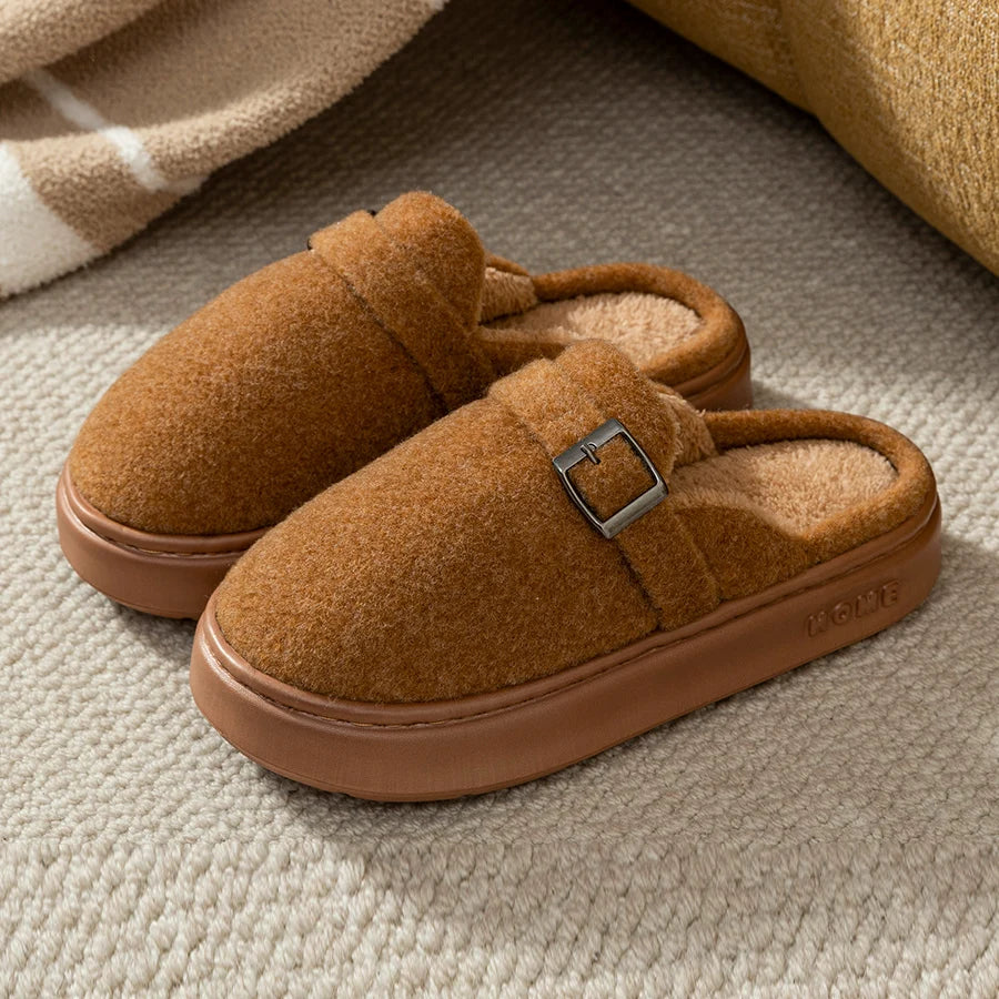 Mule chausson confortable fourré pour femme - Alizéa