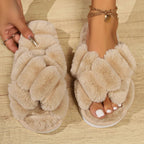 Mule chausson croisé fourré pour femme - Vespera