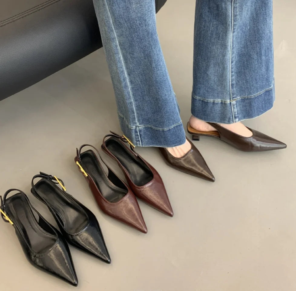 Mule femme à talon tendance - Constance