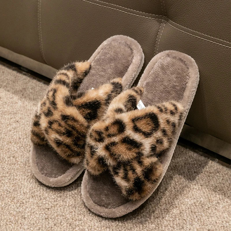 Mule chausson tendance fourré pour femme - Bérénice