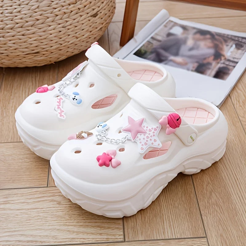 Mule femme compensée fantaisie - Giulia