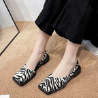 Mule cuir bout carré pour femme - Maëlys