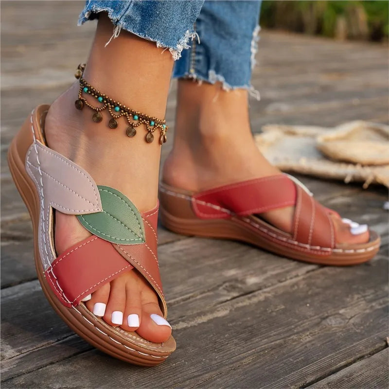 Mule femme compensée originale - Iris