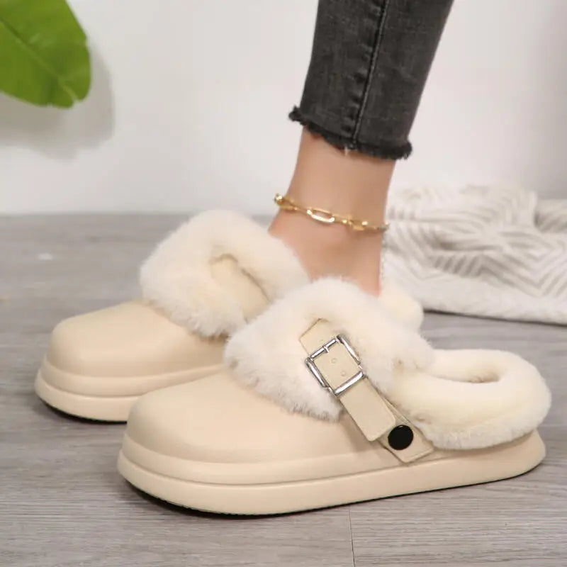 Mule chausson sabot fourré pour femme - Théane