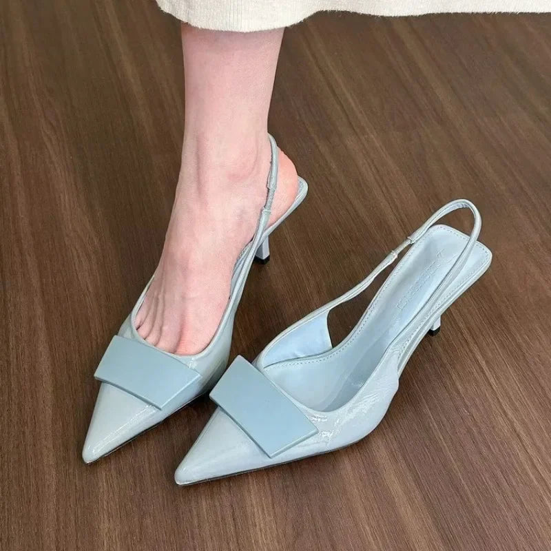 Mule à talon boucle carrée - Gabrielle