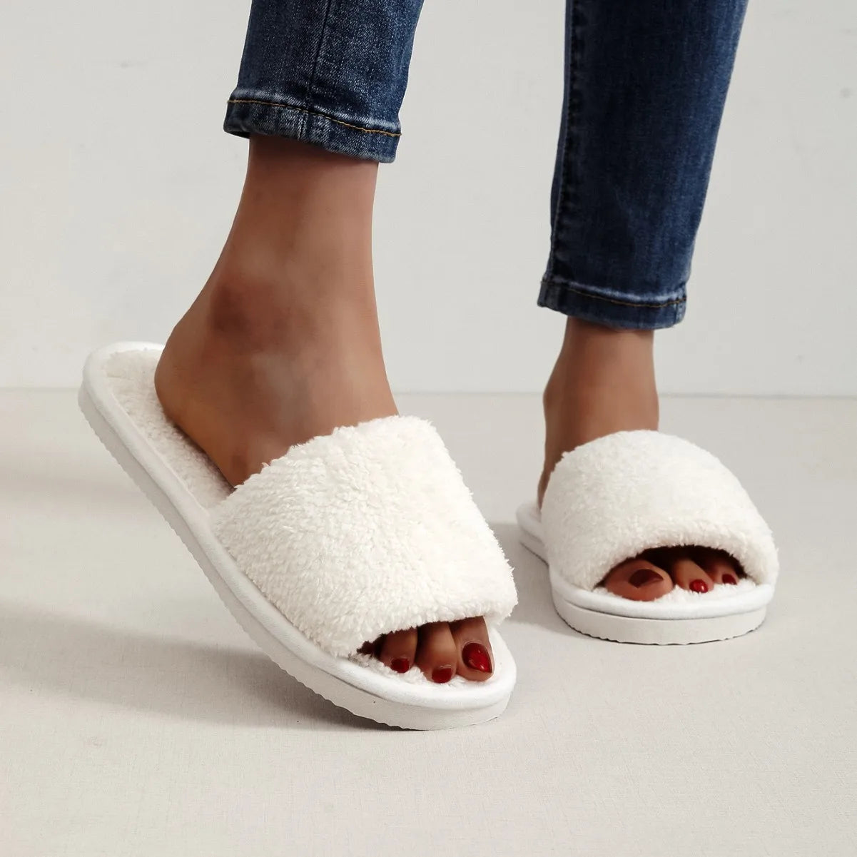 Mule chausson confort fourré pour femme - Cléophée