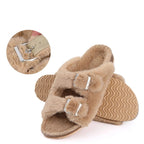 Mule chausson ajustable fourré pour femme - Ninon