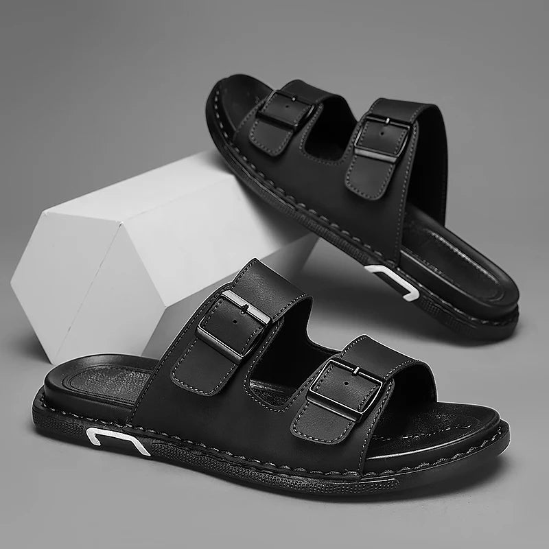 Mule extérieur homme en cuir - Axis