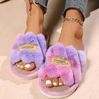 Mule chausson pelucheuse fourré pour femme - Aurélia