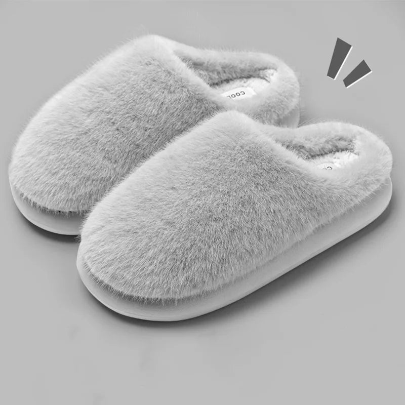 Mule chausson en peluche fourrée pour femme - Roxane