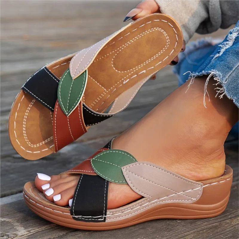 Mule femme compensée originale - Iris