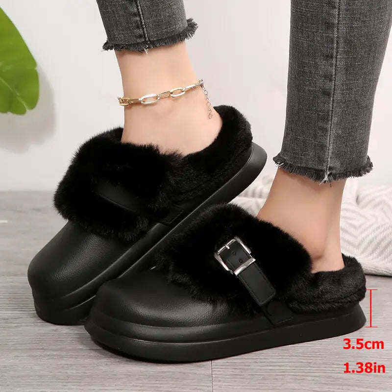 Mule chausson sabot fourré pour femme - Théane