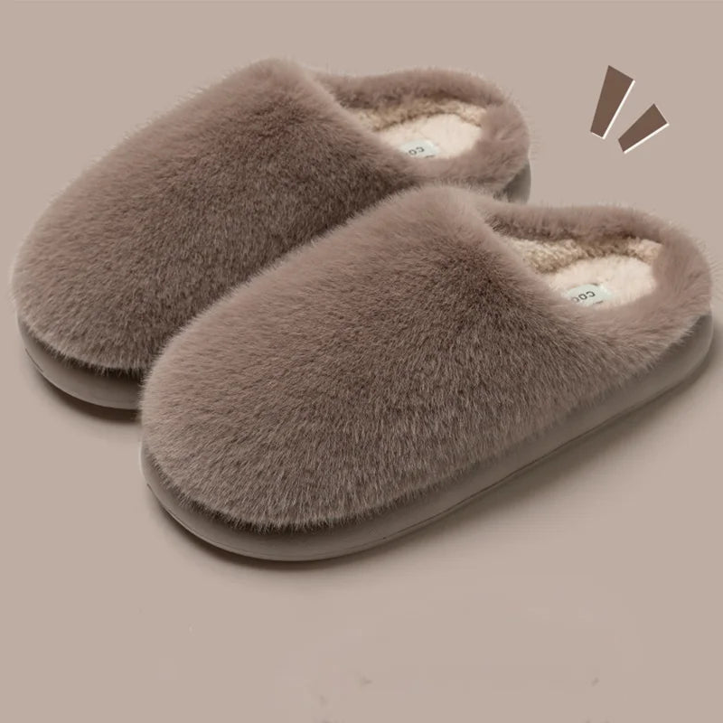 Mule chausson en peluche fourrée pour femme - Roxane