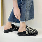 Mule en cuir rock pour femme - Isadora
