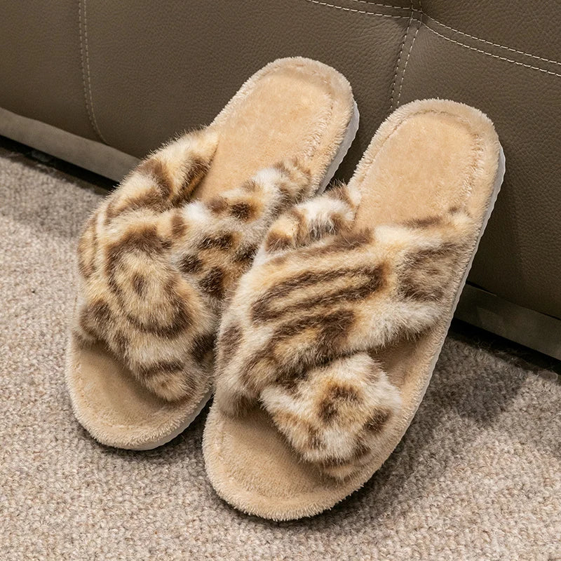 Mule chausson tendance fourré pour femme - Bérénice