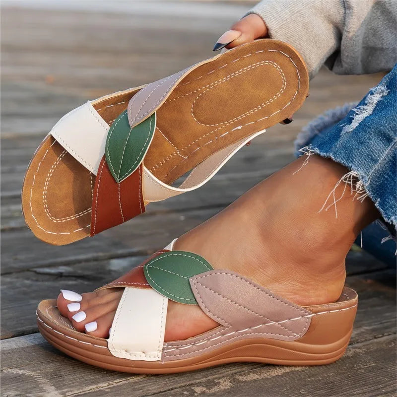 Mule femme compensée originale - Iris