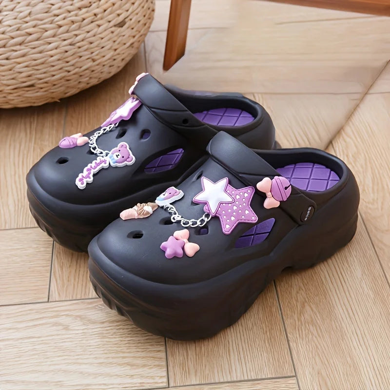 Mule femme compensée fantaisie - Giulia