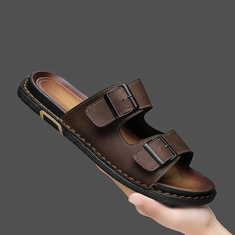 Mule extérieur homme en cuir - Axis