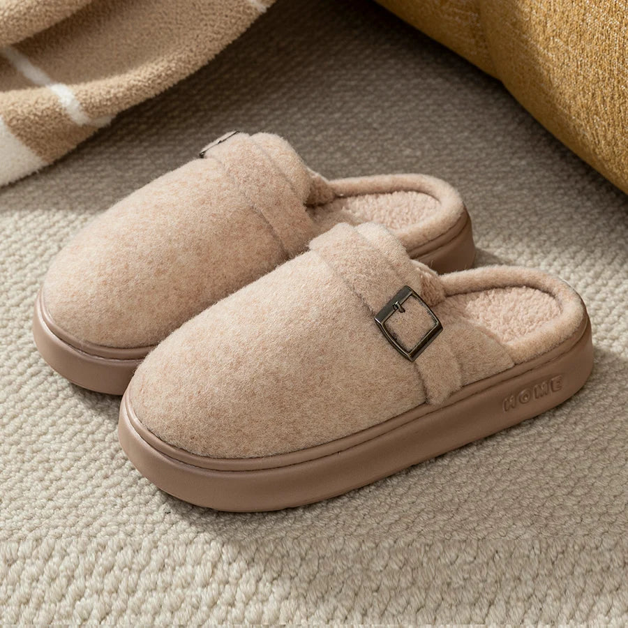 Mule chausson confortable fourré pour femme - Alizéa