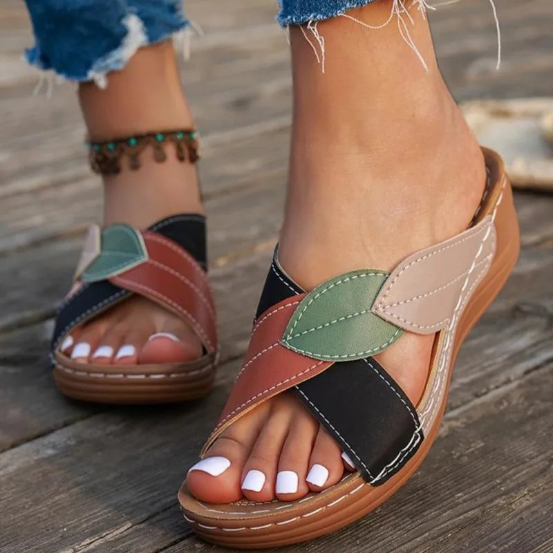 Mule femme compensée originale - Iris