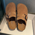 Mule femme compensée daim - Noémie