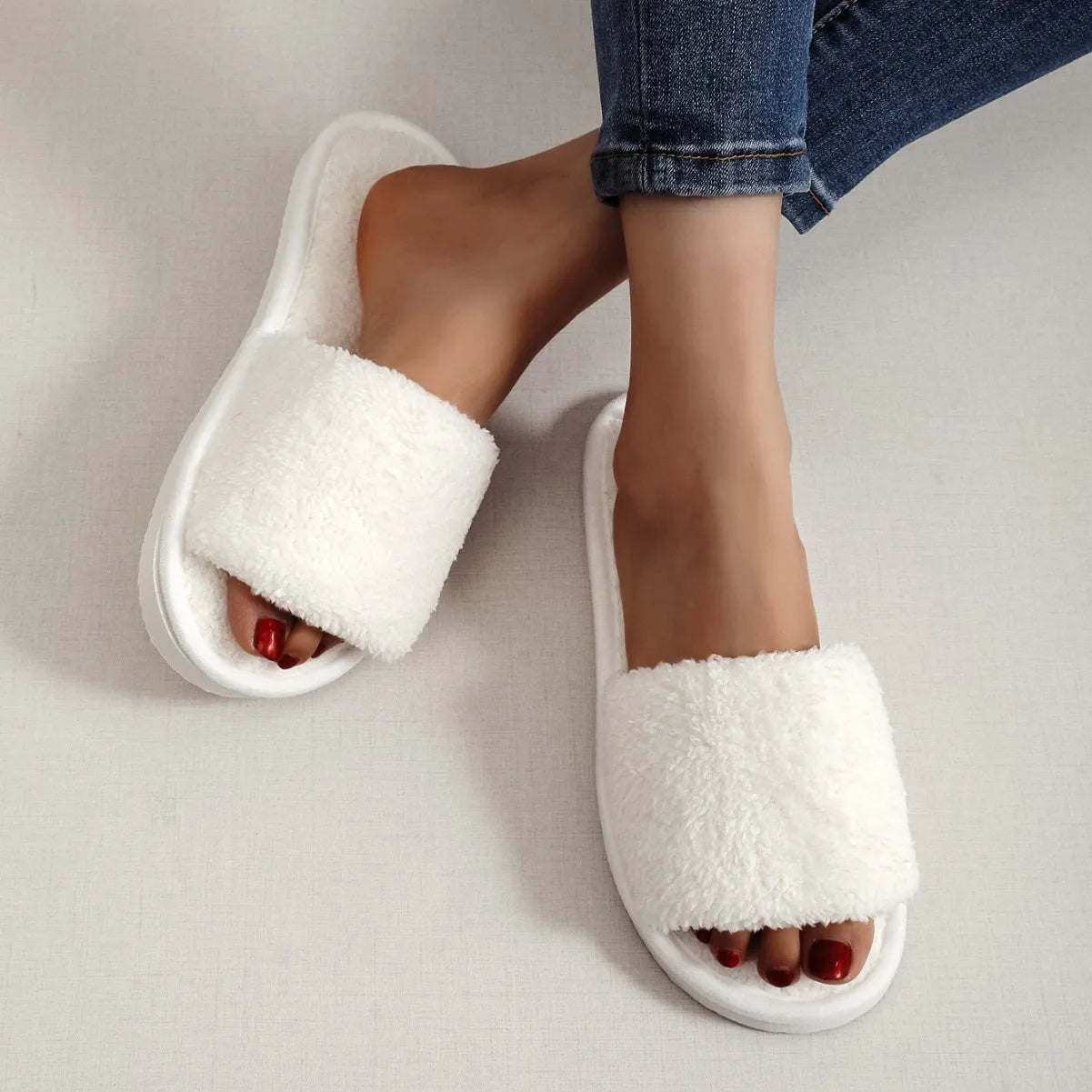 Mule chausson confort fourré pour femme - Cléophée