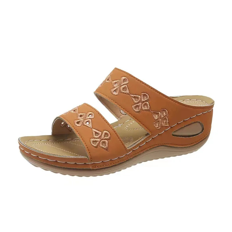 Mule femme compensée décontractée - Capucine
