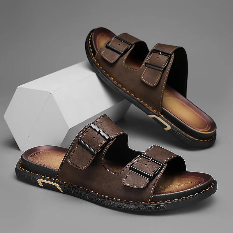 Mule extérieur homme en cuir - Axis