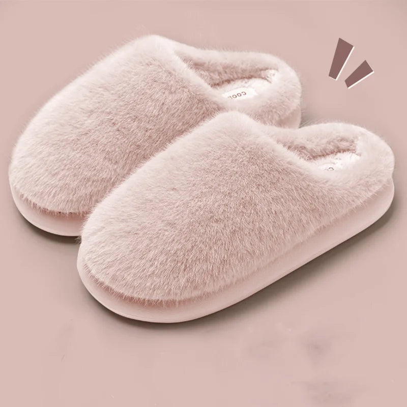 Mule chausson en peluche fourrée pour femme - Roxane