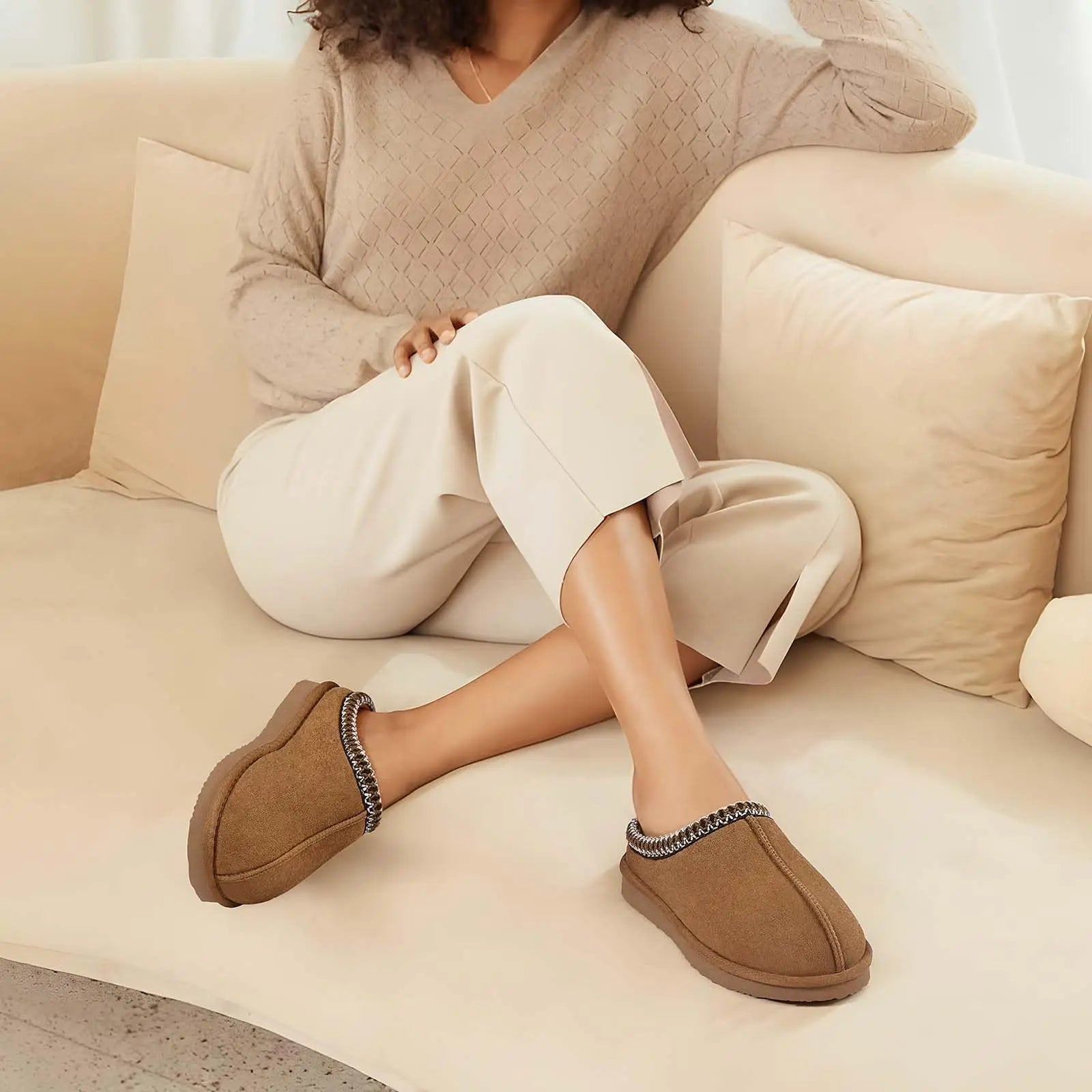 Mule confort en daim pour femme - Doucea