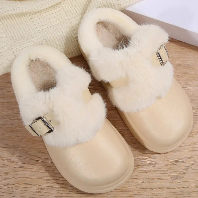 Mule chausson sabot fourré pour femme - Théane