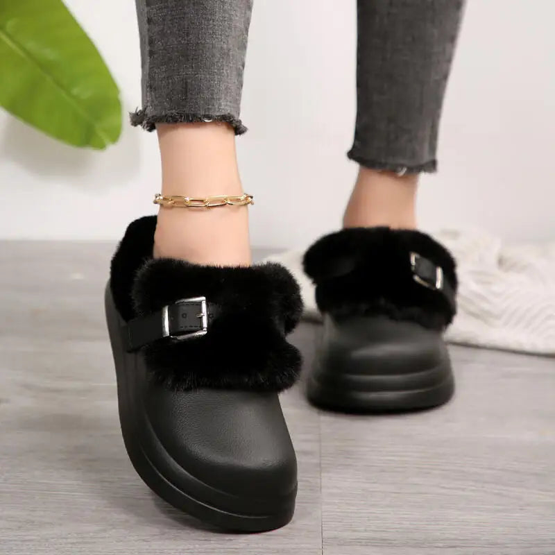 Mule chausson sabot fourré pour femme - Théane