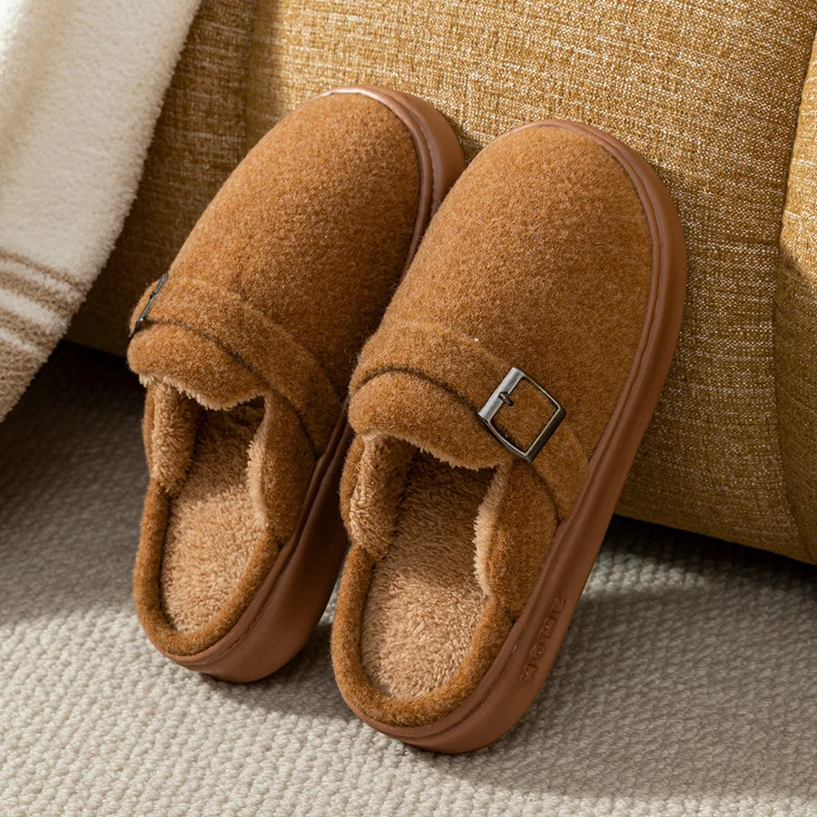 Mule chausson confortable fourré pour femme - Alizéa