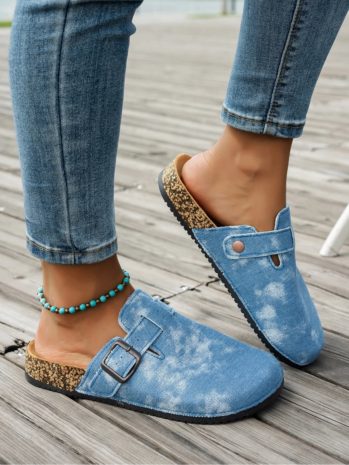 Mule confort effet délavé pour femme - Lumina