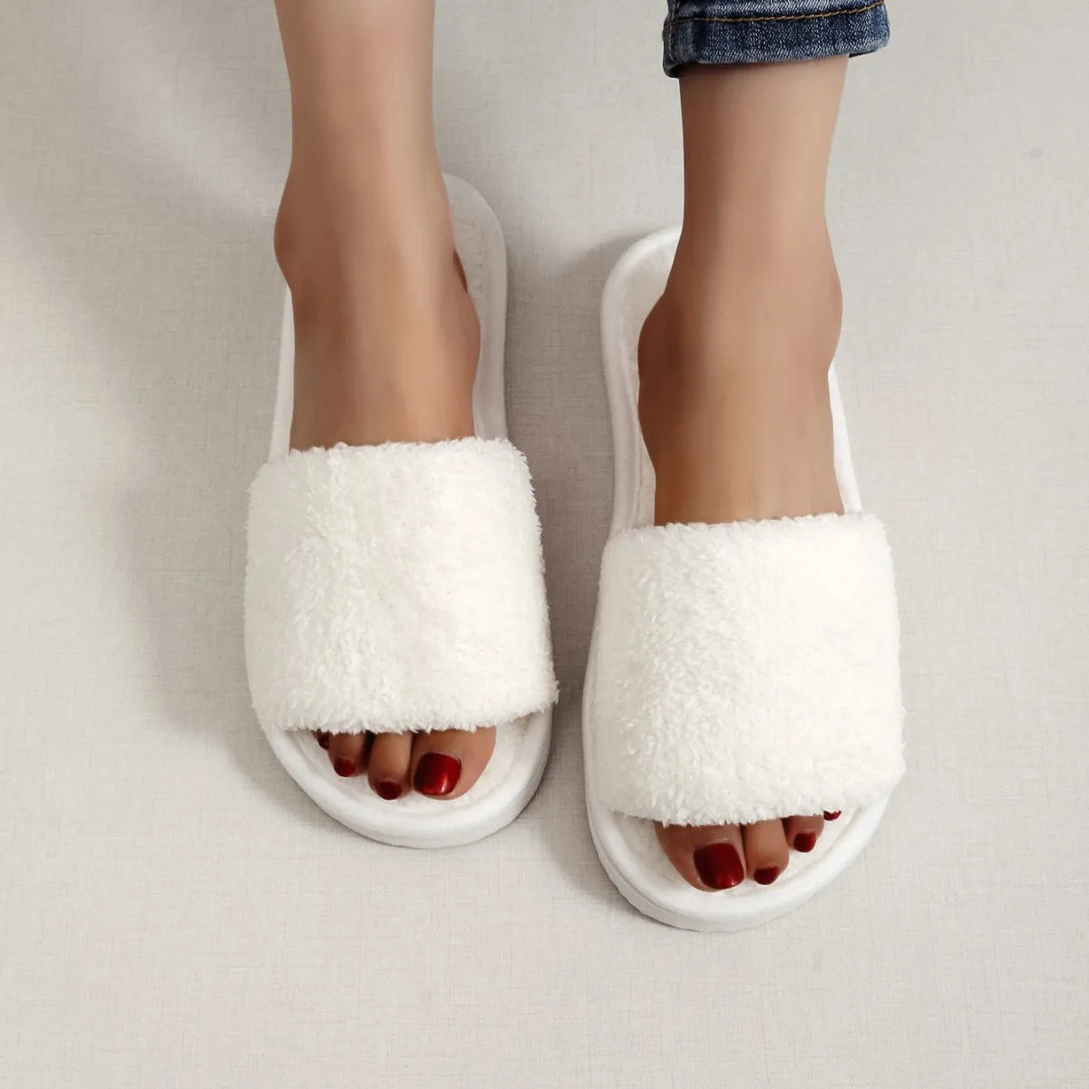 Mule chausson confort fourré pour femme - Cléophée